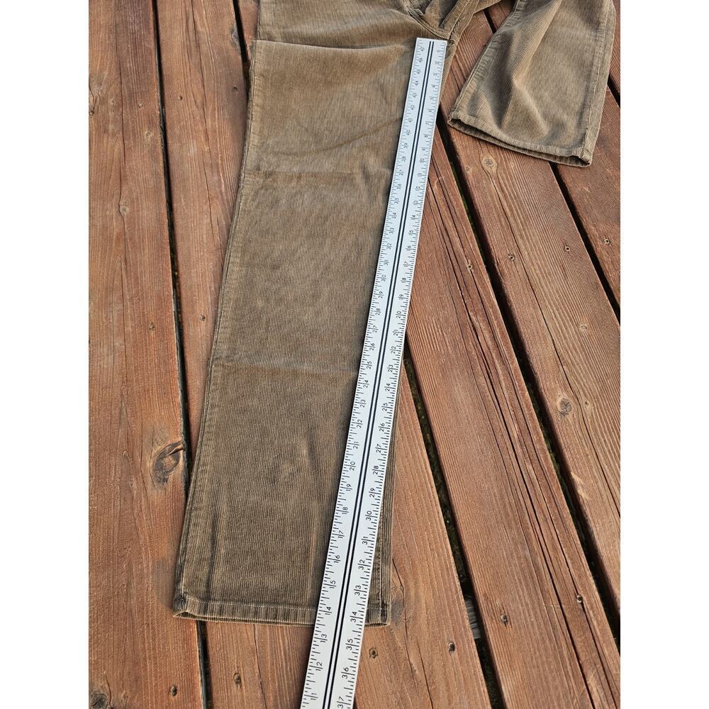 Calvin Klein Corduroy Jean’s Men’s 34 Brown Straight Leg Flat Front Pants - Picture 8 of 11